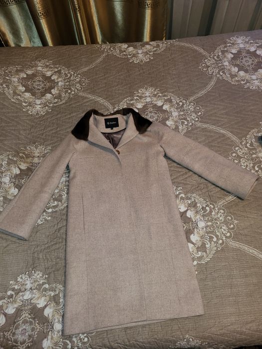 Пальто с норковым воротником