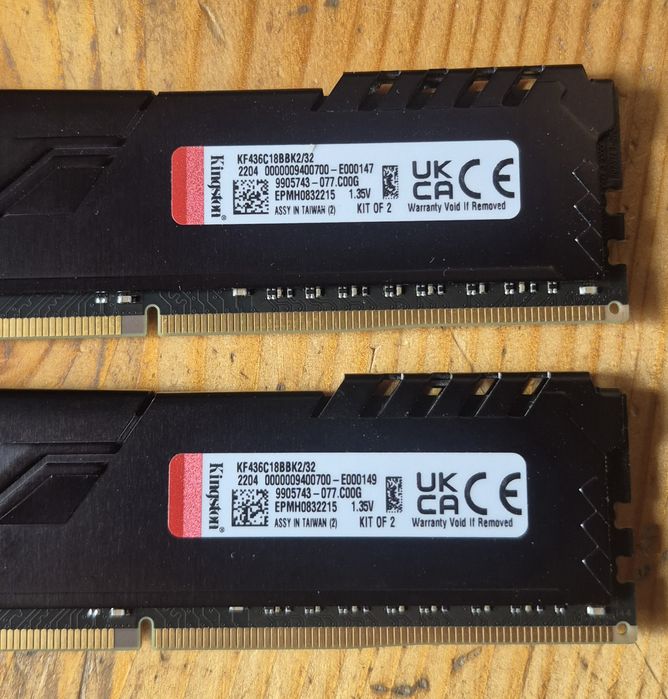32GB RAM DDR4 3600MHz Fury Beast