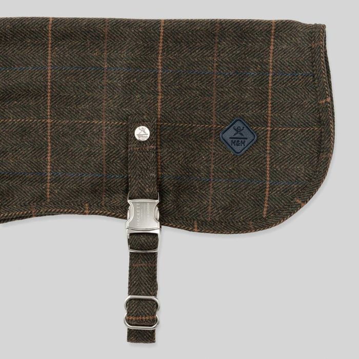 HUGO & HUDSON x HACKETT Палто за кучета, кадифена яка, тъмнозелено M45