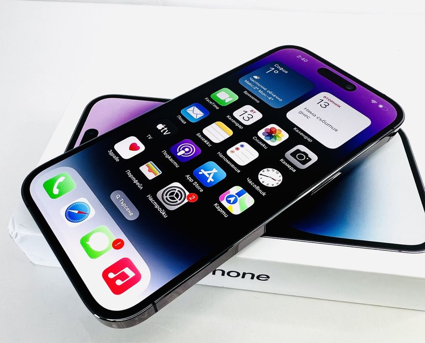 Apple iPhone 14 Pro 128GB Deep Purple 100% Battery! Гаранция!