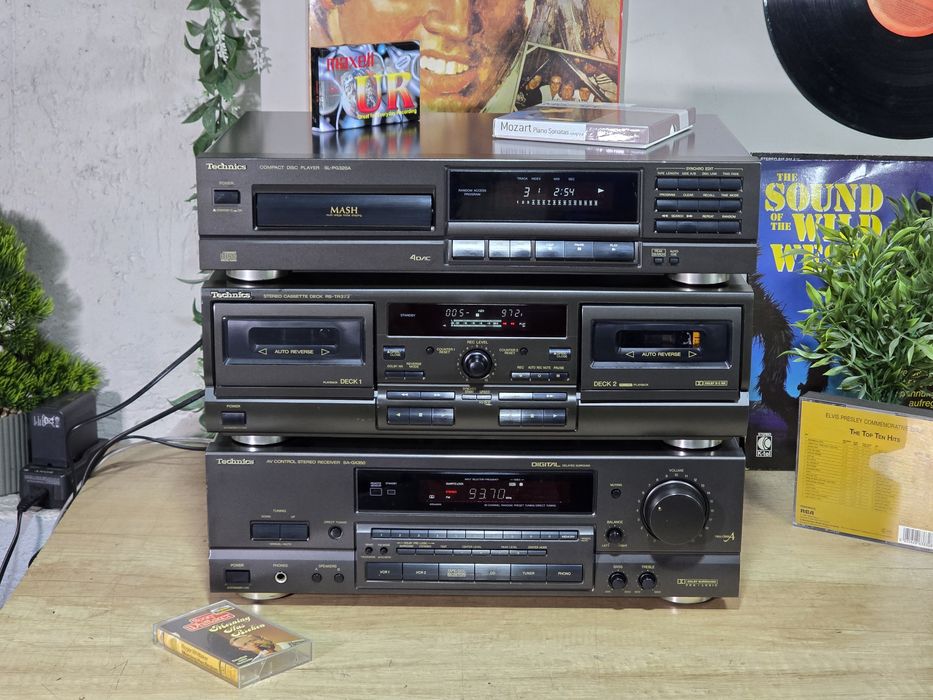 Linie audio TECHNICS, cd-player, dublu deck, amplituner, retro hifi