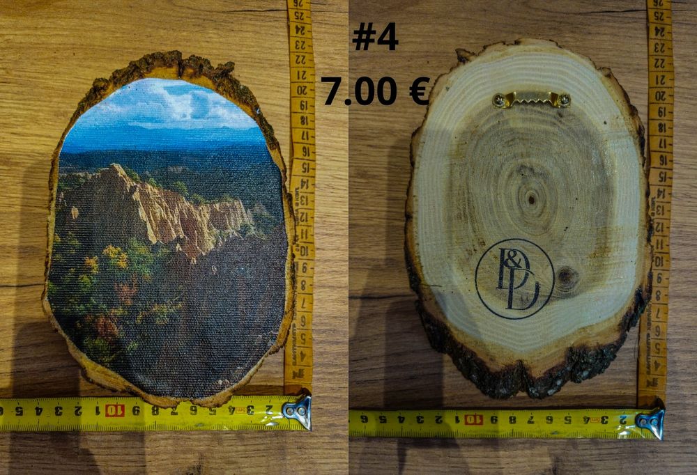 Ръчно изработени декоративни пана върху естествено дърво