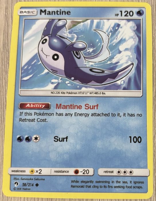 Набор карт Pokémon водного типа.