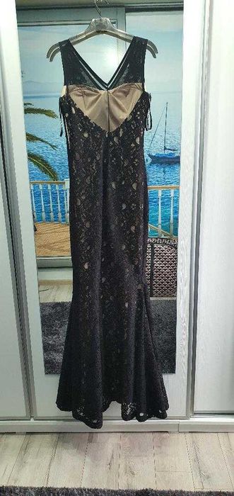 rochie de ocazie, neagra, de dantela