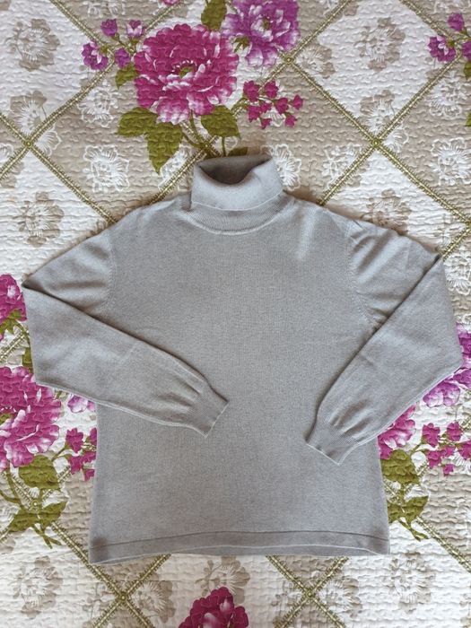 Pulover maleta gri matase naturala casmir