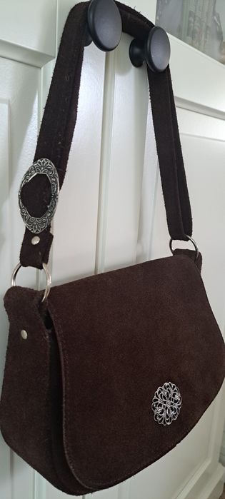 Geanta vintage piele naturala intoarsa Unger&Co Salzburg