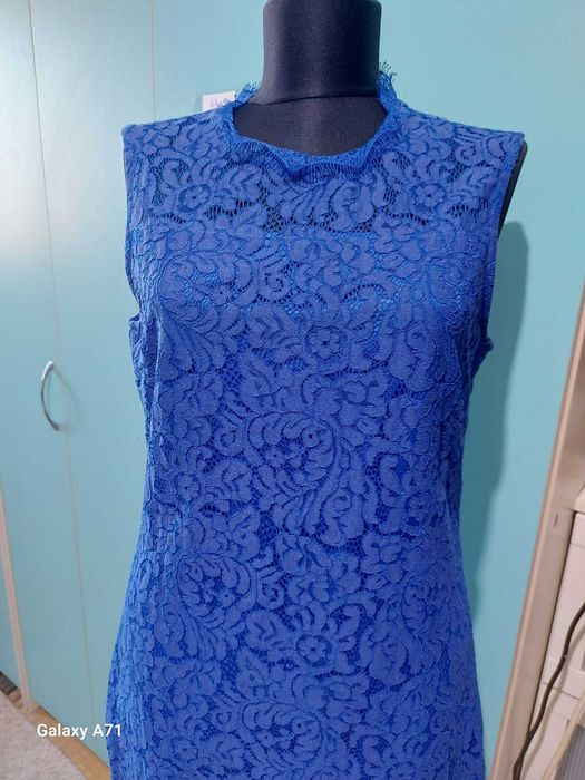 Rochie albastra dantela, mas, M, Reserved, eveniment/nunta/botez