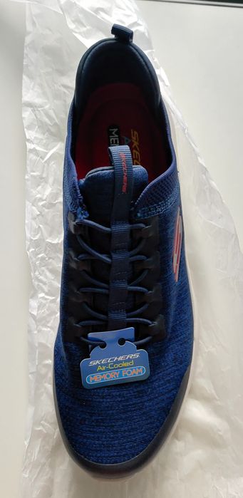 Pantofi sport SKECHERS Air Cooled Memory Foam 42 Albastru Talpă Albă