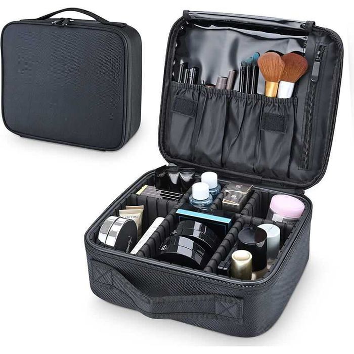 Козметичен несесер/калъф, с подвиж.отделения, за грим,козметика,бижута