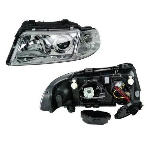 Far Audi A4 (B5), 01.1999-09.2001, electric, tip bec H1+H7, fara motoras, omologare ECE, 8D0941029AK, Stanga