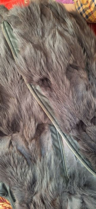 Жилет из натурального меха(кролик)+ кожа. Турция
