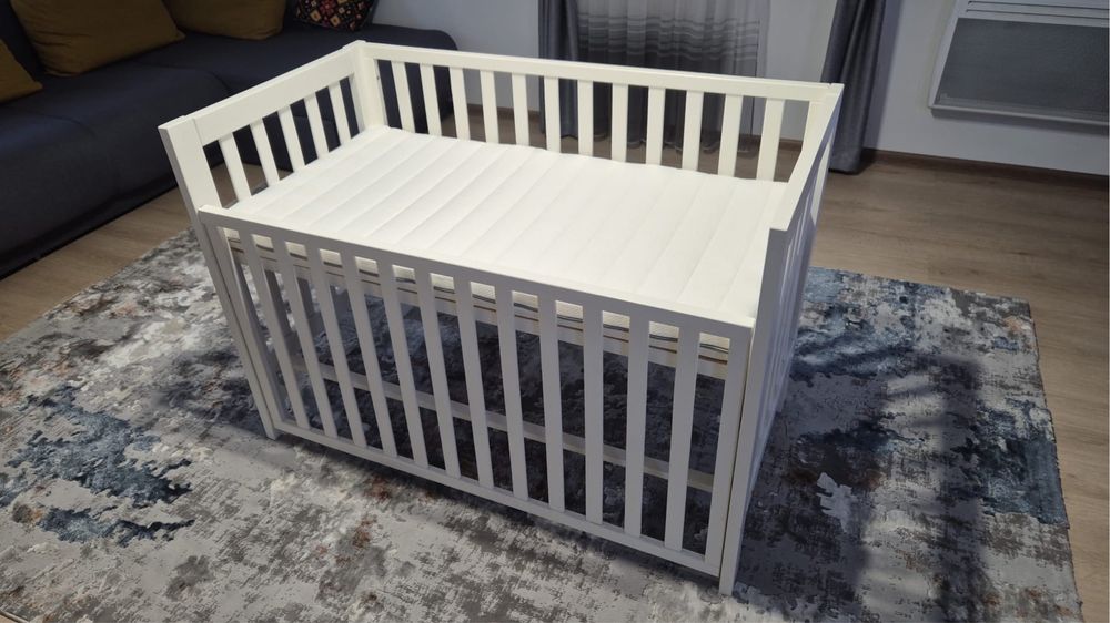 Patut bebe 60x120 cu saltea spuma 10 Cm NOI