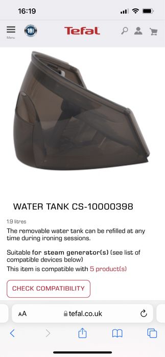 Water tank za Tefal serbatoio ютия