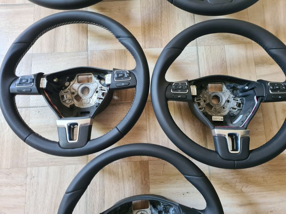 Volan piele/ perforata VW Passat B7 Golf Tiguan Caddy