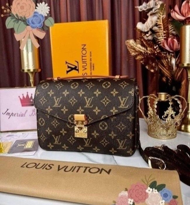 Geanta damă model Pochette Metis,curea detasabila umăr +portofel  saculet, etichetă