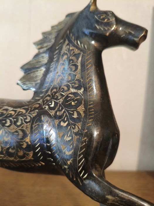 Конь винтаж бронза 23см