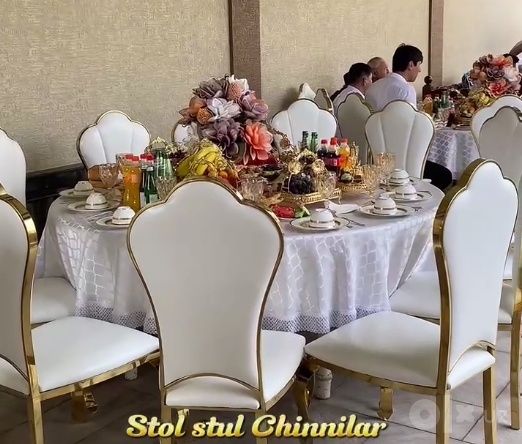 Prokat Stol Stul Chinni idishlar Qozon oʻchoq Prokatga beramiz