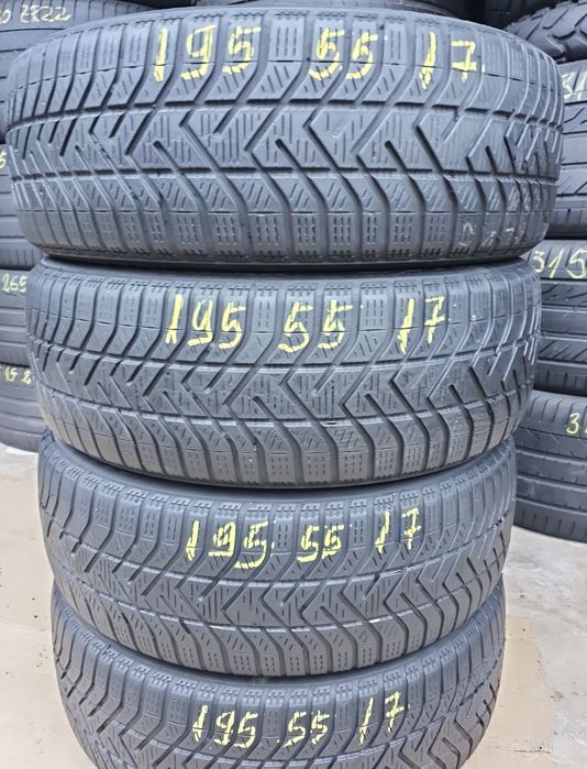 4 Anvelope Pirelli 195 55 R17 M/S Impecabile DOT 2922.