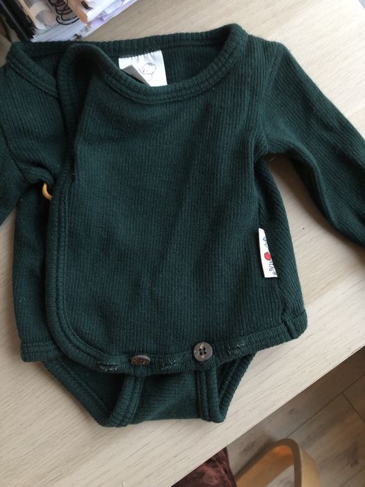 Body cardigan Manymonths lana merinos 0-4 luni 50-62