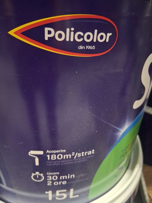 Vopsea Lavabilă SPOR cu Silicon 15L – Albă (Interior & Exterior)