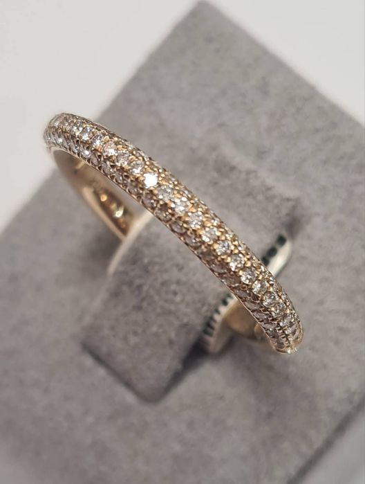 Inel din aur galben 14k, cu diamante naturale, IAU811
