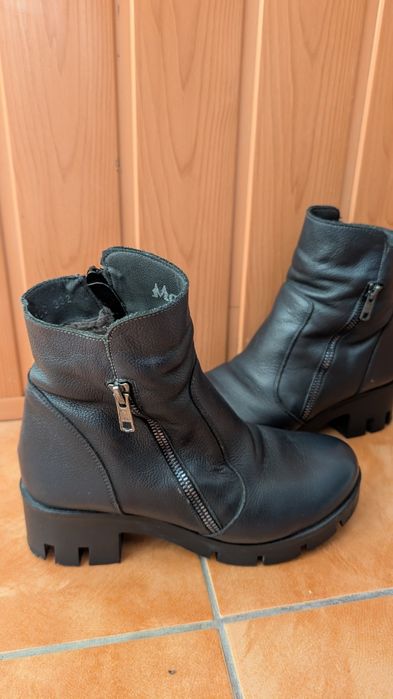 Ghete piele Marelbo, indigo