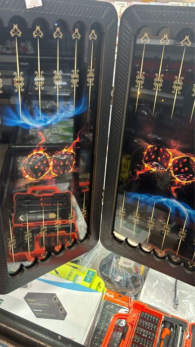 Нарды , ручная работа, стеклянные