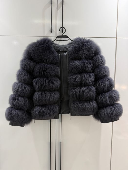 Палто , естествен косъм от лисица