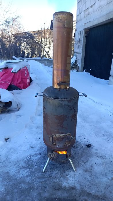 Буржуйка печка  под казан