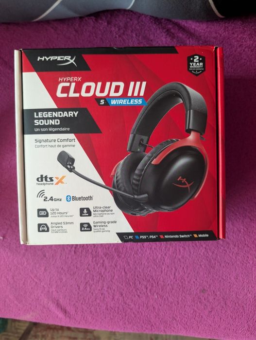 Căști gaming hyperx cloud 3 wireless în garanție