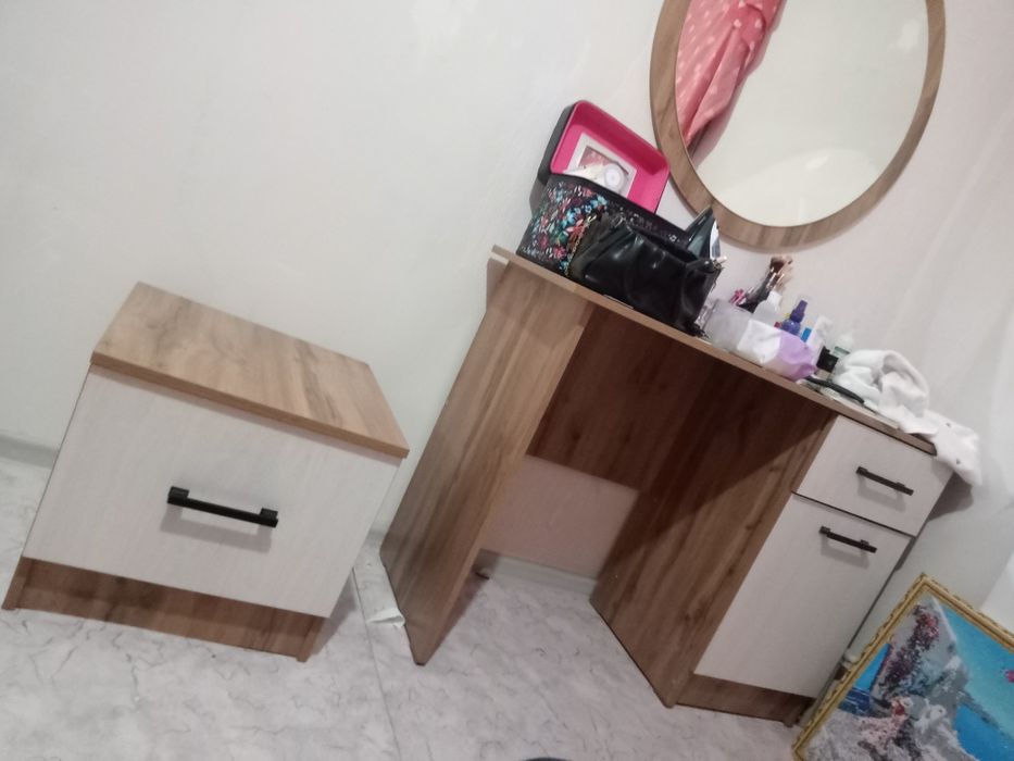 Шкаф косметикалық стол айна и 2 тумбочка бағасы келісімді