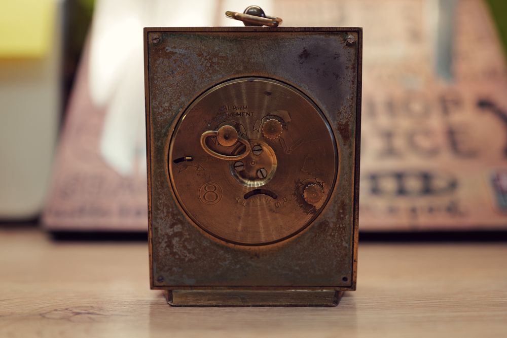 Ceas Birou Seliva 8 zile elvetian din alama jaeger alarma travel