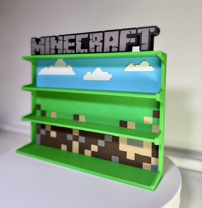 Suport etajera stand figurine Minecraft kinder joy