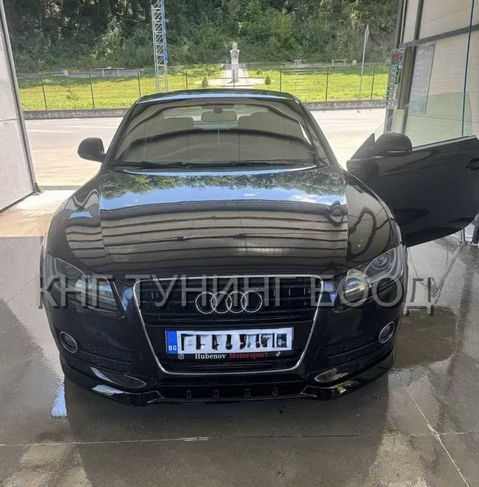 Преден лип спойлер за ауди а5 б8 8т / audi a5 b8 8t lip spoiler / добавка за предна броня / нож