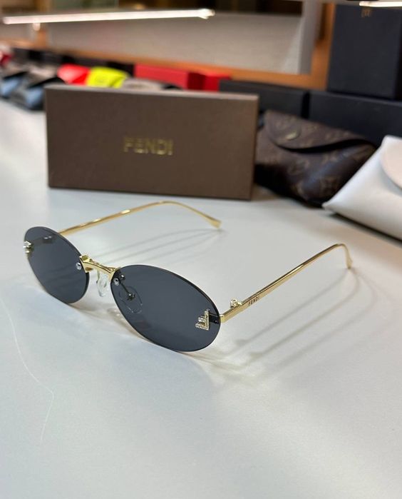 Ochelari De Soare Fendi Aurii Unisex Vara PRET doar saptamana aceasta