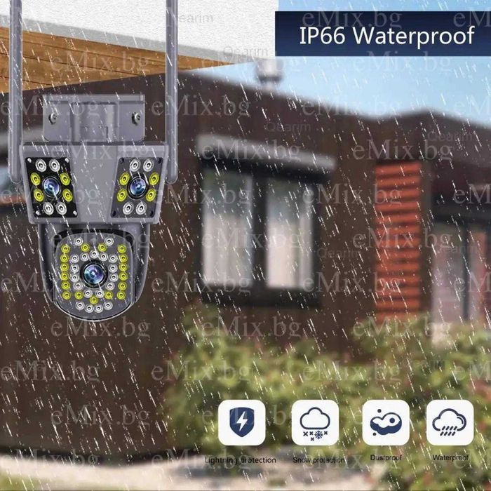 !!!БЕЗПЛАТНА ДОСТАВКА!!! Три обективна камера ULTRA HD, 9MP