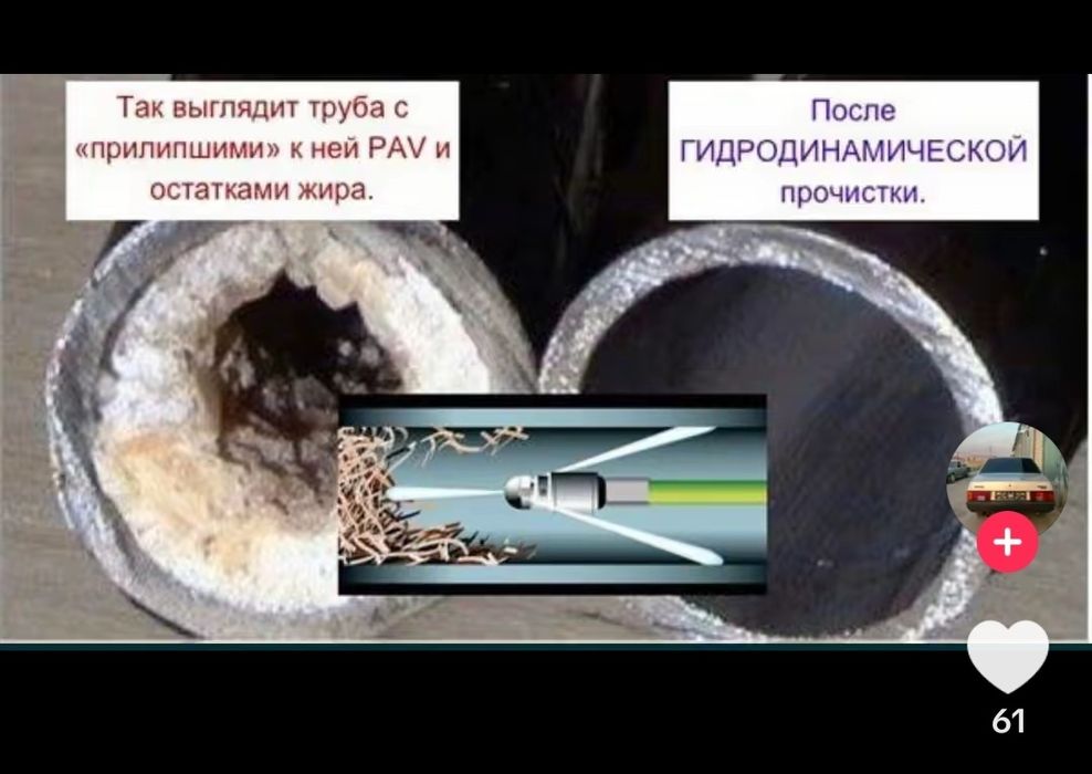 Прочистка канализации.