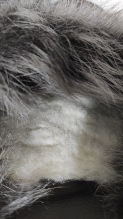 Дамски домашни чехли вълна и естествен косъм номер 38