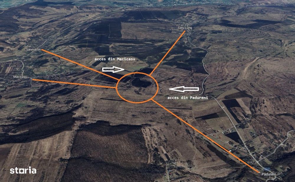 Teren in Padureni - Chinteni, 5800 mp, intravilan, Lv1 - viitoare cons