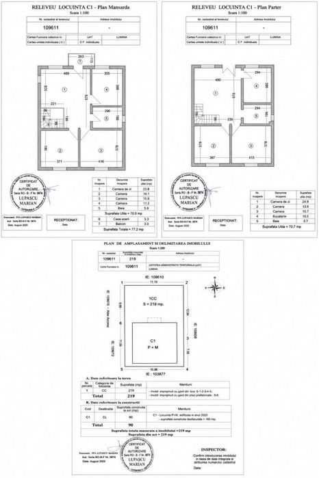 Casa noua P+M in Lumina | 5 dormitoare | curte si parcare proprie