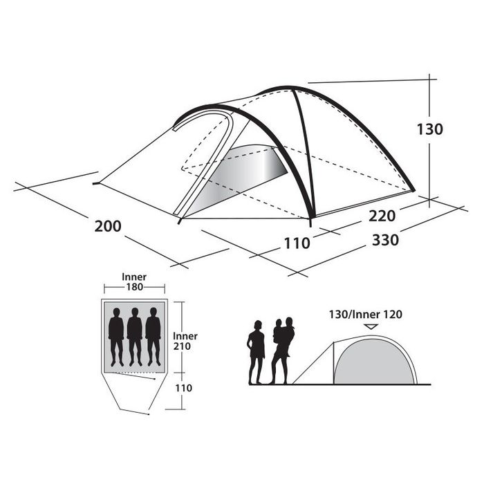 Outwell Cloud 3 отлична палатка