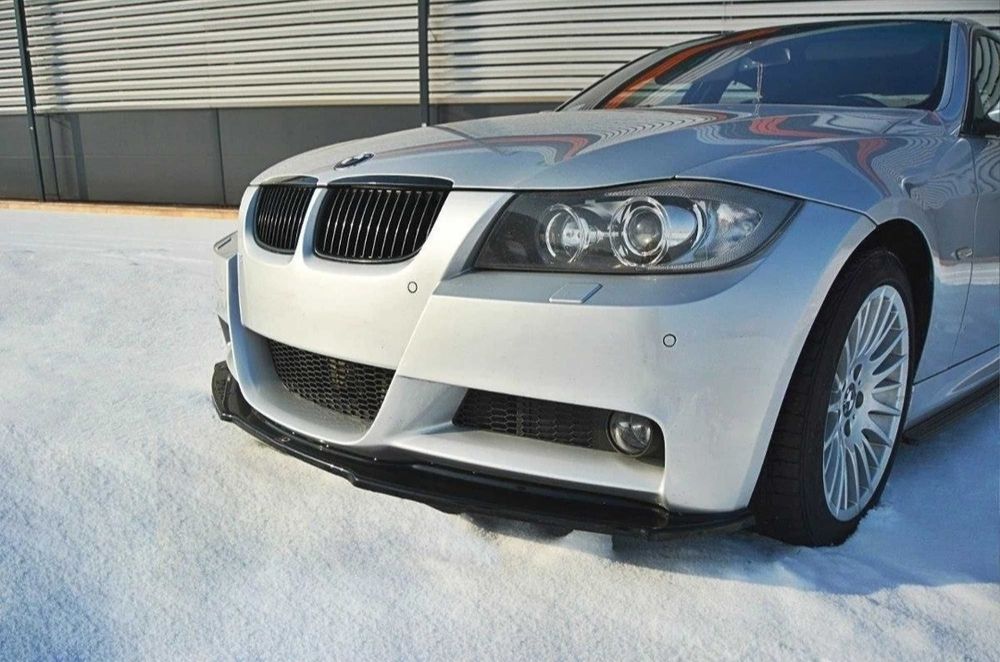 Prelungire Lip Bara Față BMW Seria 3 E90 E91 – M Tech  Negru Lucios