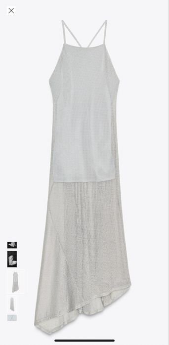 Сребриста рокля ZARA