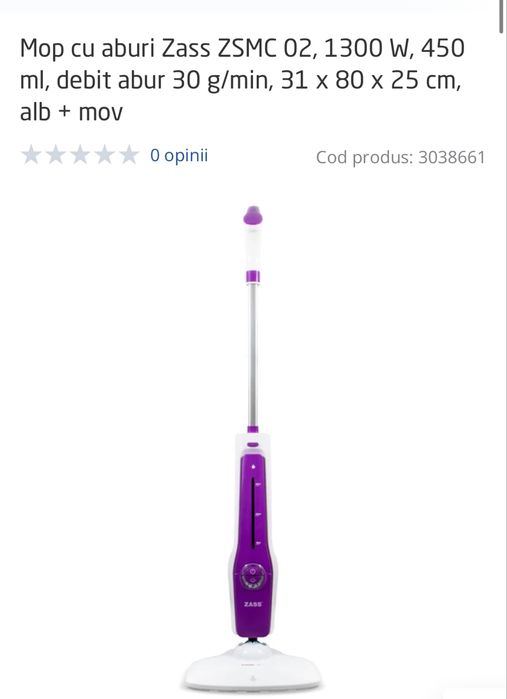 Vand mop cu aburi ZASS Nou !