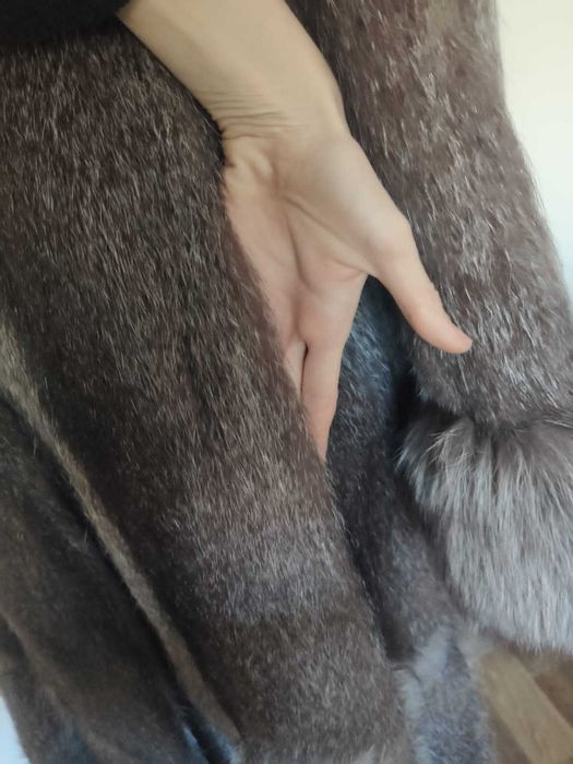 Шуба из нутрии длинная