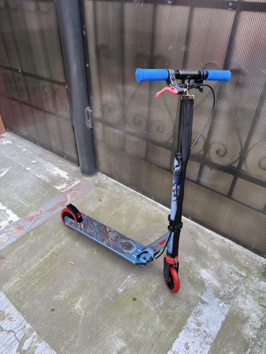 Trotinetă cu Suspensie şi Frână pe Ghidon Mid 5 Albastru Copii