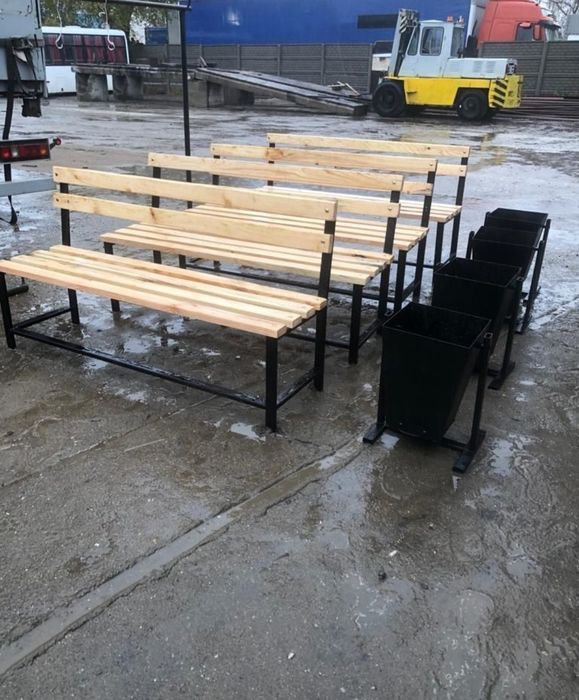 Скамейки урны беседки