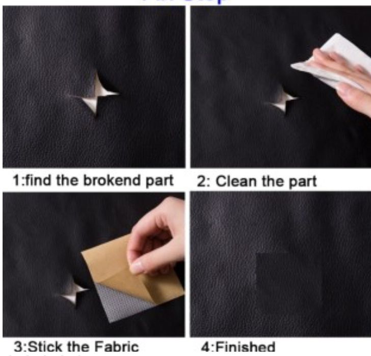 Кожа за поправка на седалки, за автомобил или мотор, 4 цвята, 50*70см