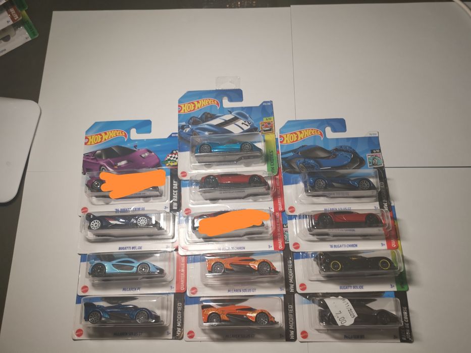 Hot wheels Bugatti si McLaren