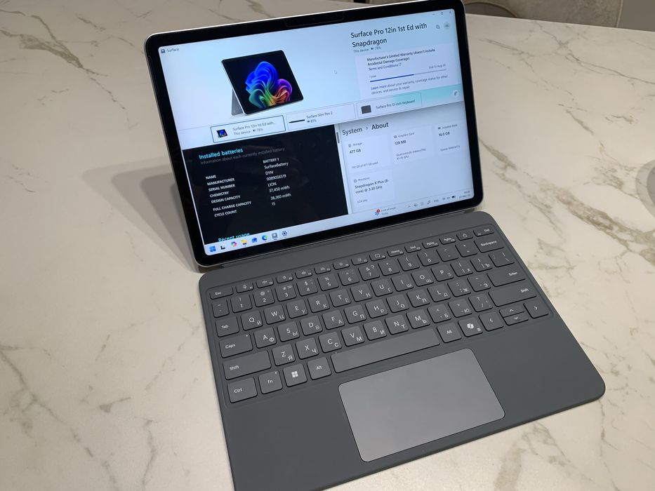 Планшет Surface Pro 12-inch 16/512 + клавиатура + стилус